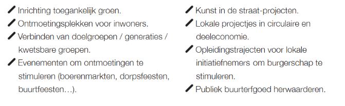 voorbeelden van microprojecten